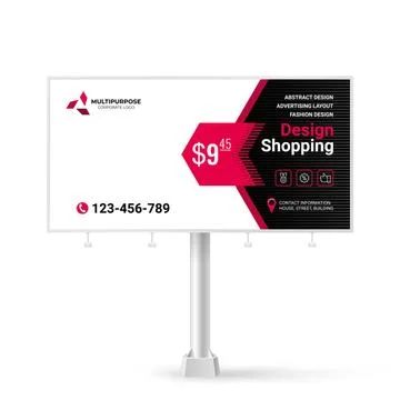 Stylish Billboard design, creative concept for placing photos and text イラスト素材