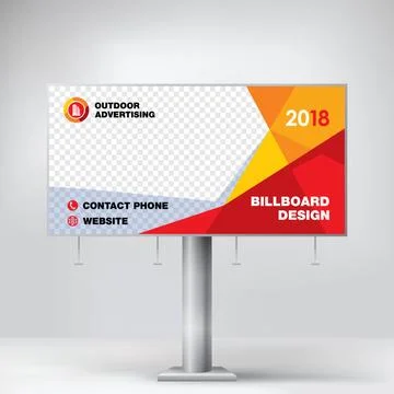 Stylish Billboard design, creative concept for placing photos and text Stockillustratie
