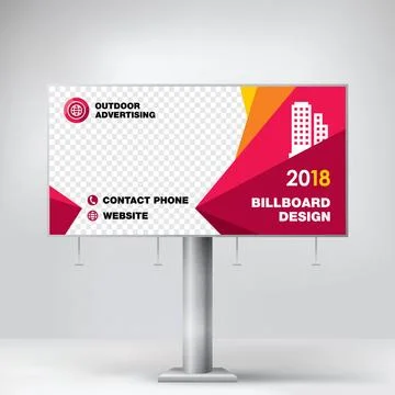 Stylish Billboard design, creative concept for placing photos and text Stock Illustration