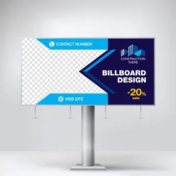 Stylish Billboard design, creative concept for placing photos and text Stock Illustration