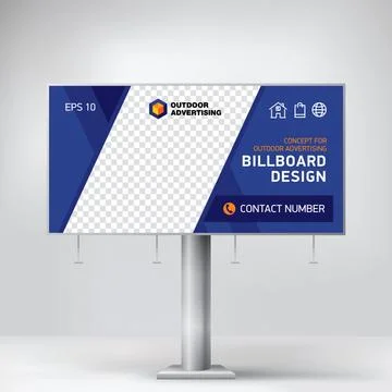 Stylish Billboard design, creative concept for placing photos and text Illustrazione stock