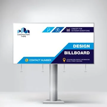 Stylish Billboard design, creative concept for placing photos and text Stock Illustration