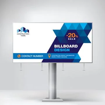 Stylish Billboard design, creative concept for placing photos and text Stock Illustration