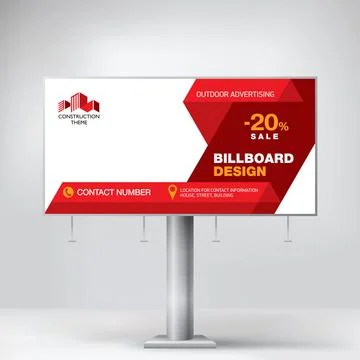 Stylish Billboard design, creative concept for placing photos and text Stockillustratie
