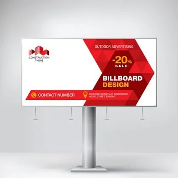 Stylish Billboard design, creative concept for placing photos and text Stock Illustration