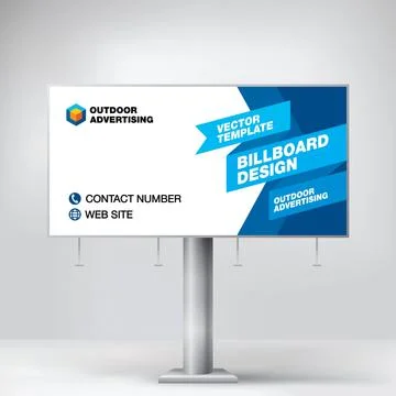 Stylish Billboard design, creative concept for placing photos and text Stock Illustration