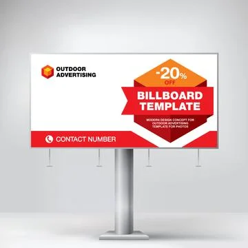 Stylish Billboard design, creative concept for placing photos and text Stock Illustration