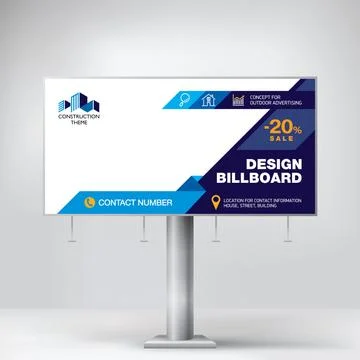 Stylish Billboard design, creative concept for placing photos and text 스톡 일러스트
