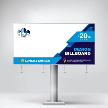 Stylish Billboard design, creative concept for placing photos and text Illustrazione stock