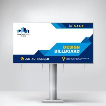 Stylish Billboard design, creative concept for placing photos and text Stock Illustration