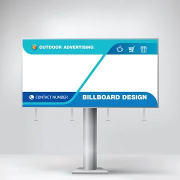 Stylish Billboard design, creative concept for placing photos and text Stock Illustration