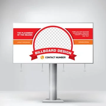 Stylish Billboard design, creative concept for placing photos and text Stock Illustration