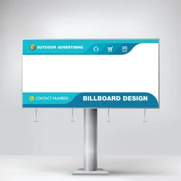 Stylish Billboard design, creative concept for placing photos and text Stock Illustration