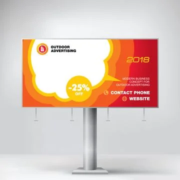 Stylish Billboard design, creative concept for placing photos and text Illustrazione stock