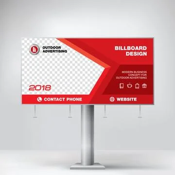 Stylish Billboard design, creative concept for placing photos and text Stock Illustration