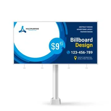 Stylish Billboard design, creative concept for placing photos and text Illustrazione stock