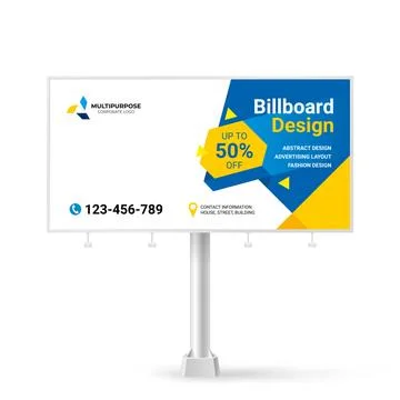 Stylish Billboard design, creative concept for placing photos and text Stock-Illustration
