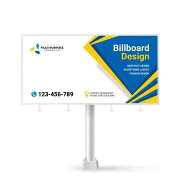 Stylish Billboard design, creative concept for placing photos and text Stockillustratie