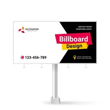 Stylish Billboard design, creative concept for placing photos and text Stock Illustration