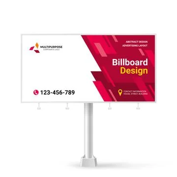 Stylish Billboard design, creative concept for placing photos and text Stock Illustration