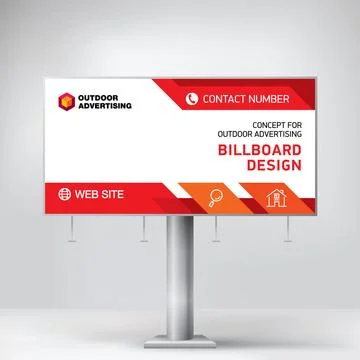 Stylish Billboard design, creative concept for placing photos and text 스톡 일러스트