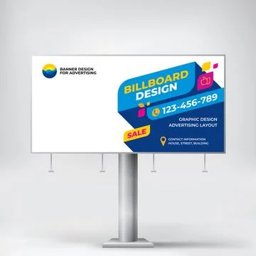 Stylish Billboard design, creative concept for placing photos and text Illustrazione stock