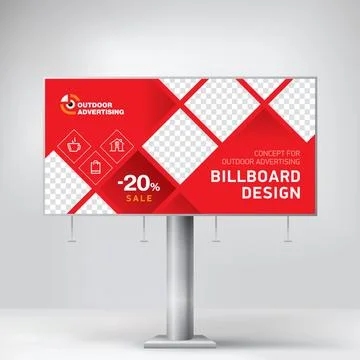 Stylish Billboard design, creative concept for placing photos and text Stock Illustration