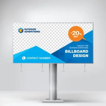 Stylish Billboard design, creative concept for placing photos and text Stock Illustration