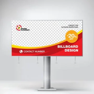 Stylish Billboard design, creative concept for placing photos and text Stock Illustration