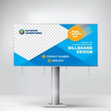 Stylish Billboard design, creative concept for placing photos and text 스톡 일러스트