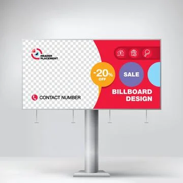 Stylish Billboard design, creative concept for placing photos and text Stock Illustration