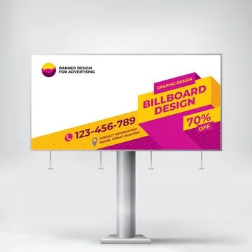 Stylish Billboard design, creative concept for placing photos and text Stock Illustration