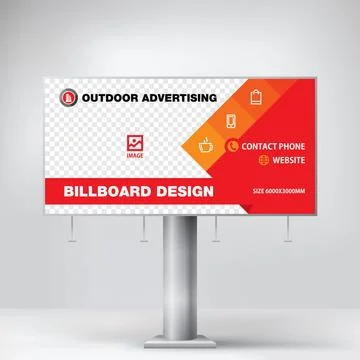 Stylish Billboard design, creative concept for placing photos and text Stock Illustration