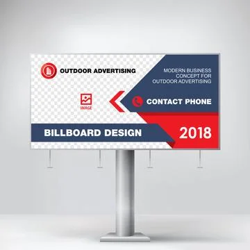 Stylish Billboard design, creative concept for placing photos and text Stock Illustration