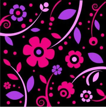 Stylish black and pink pattern Stock Illustration