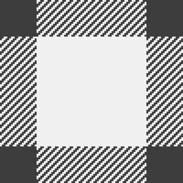 Stylish black and white gingham pattern with a central blank space, ideal for Stock Illustration