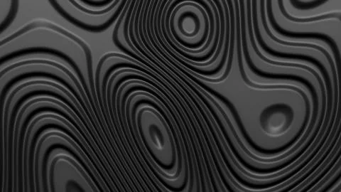 Stylish black colored background with flowing lines. Abstract topographic map Illustrazione stock