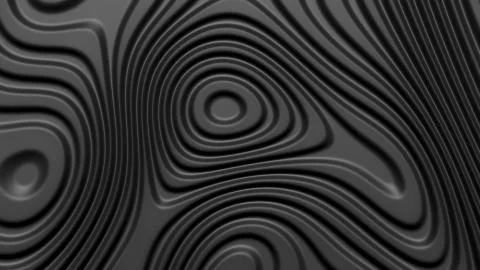 Stylish black colored background with flowing lines. Abstract topographic map Stock Illustration