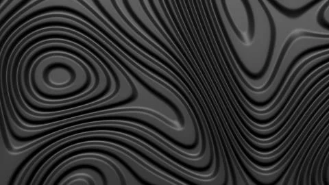 Stylish black colored background with flowing lines. Abstract topographic map Stock Illustration