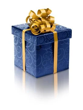 Stylish black present box Stock Photos