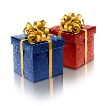 Stylish black present box Stock Photos