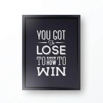 Stylish Black Realistic Vector Frame With Shadows and Typography Poster Stock Illustration