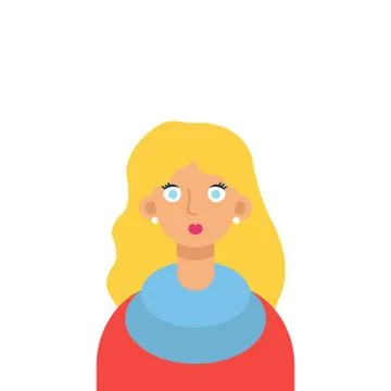 Stylish blonde on a white background Stock Illustration