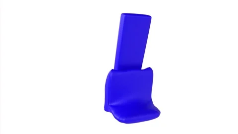 Stylish blue 3D rendering of a modern smartphone holder on display Stock Footage 284237972