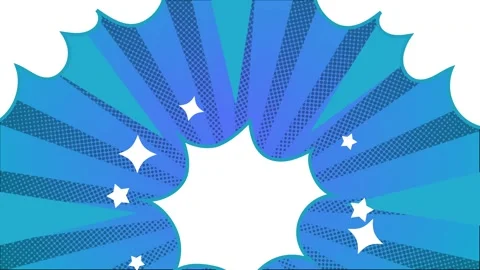 Stylish blue comic style background with vibrant explosive elements seamless 4k Stock Footage 293040877