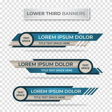 Stylish blue geometric lower third banner template design. Vector illustratio イラスト素材