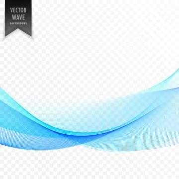 Stylish blue wave design vector Stock Illustration