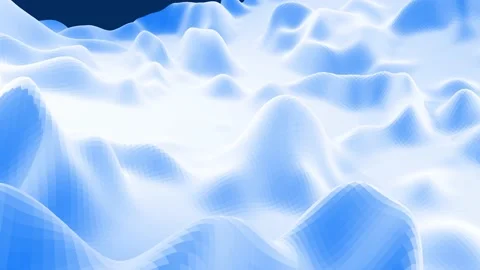 Stylish blue white creative abstract low poly background in 4k. Abstract wavy Stock Footage 138105433