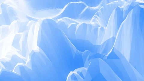 Stylish blue white creative abstract low poly background in 4k. Abstract wavy Stock Footage 138105996