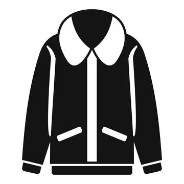 Stylish bomber jacket with large collar protecting from cold weather Stock Illustration